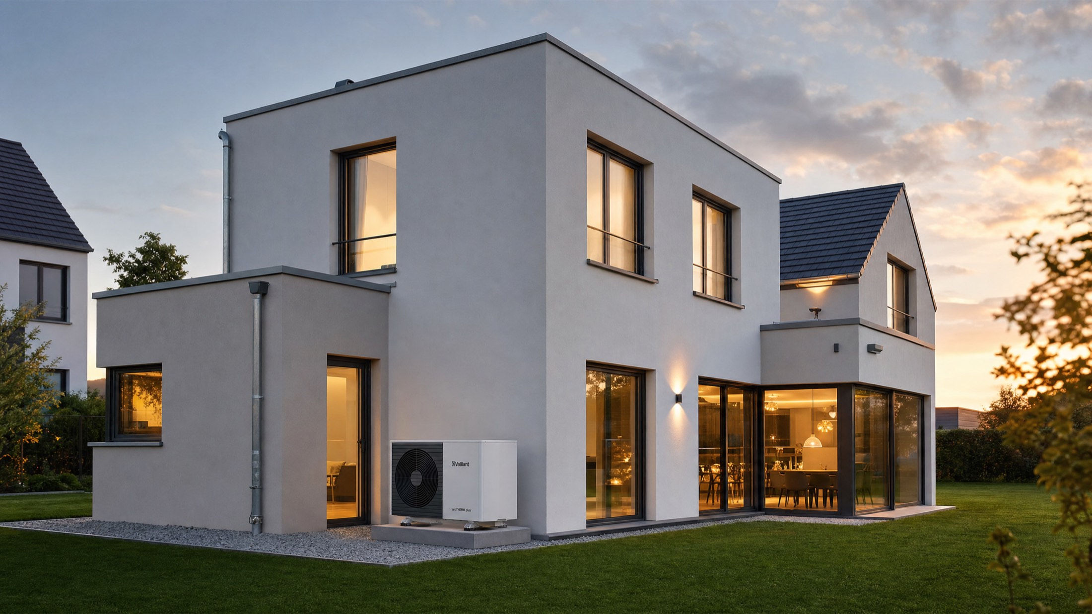 Moderne woning met Vaillant warmtepomp